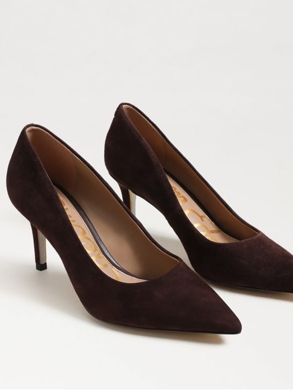 SAM EDELMAN Choco Suede Vienna Heels